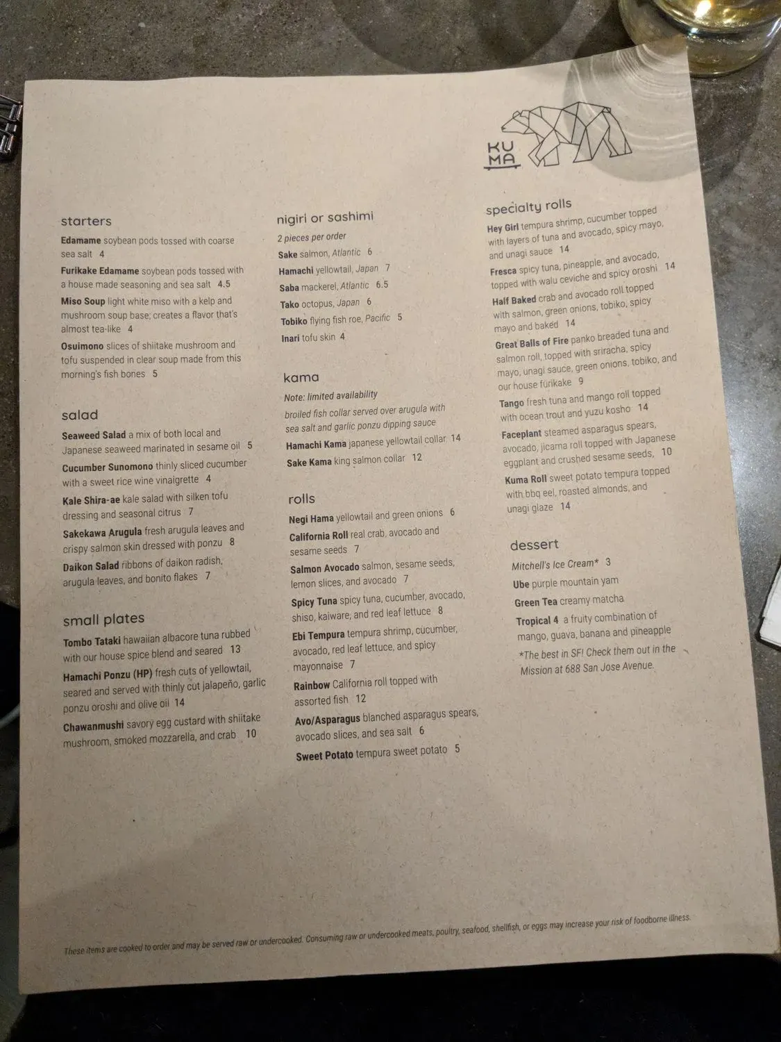 Menu 6