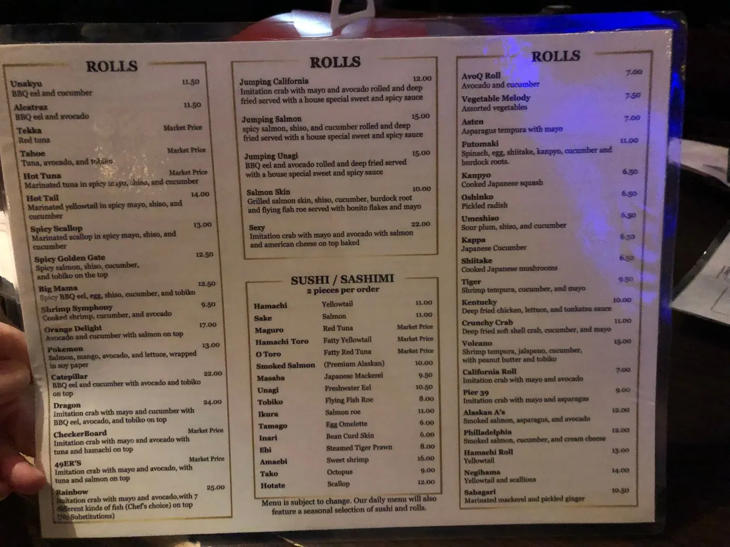 Menu 6