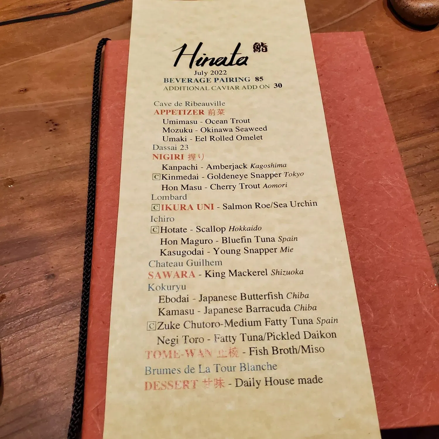 Menu 5