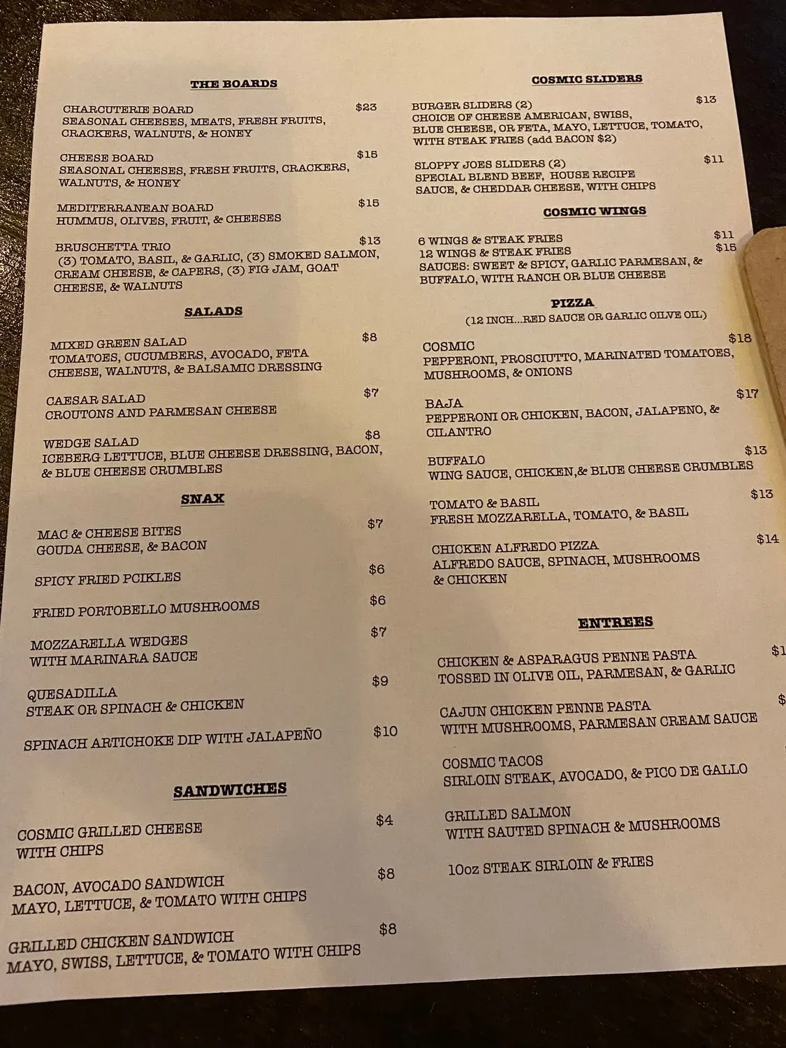 Menu 1