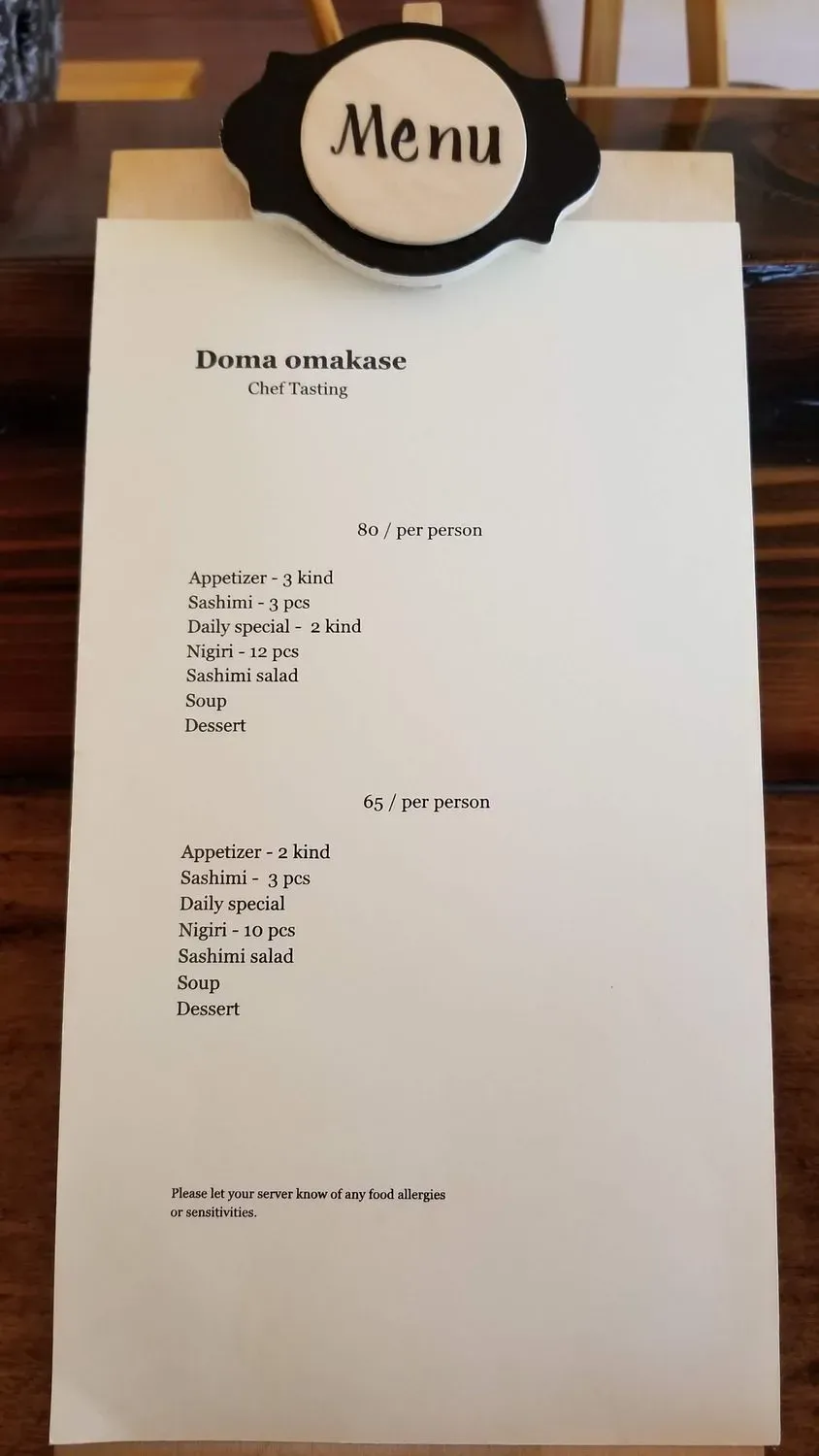 Menu 6