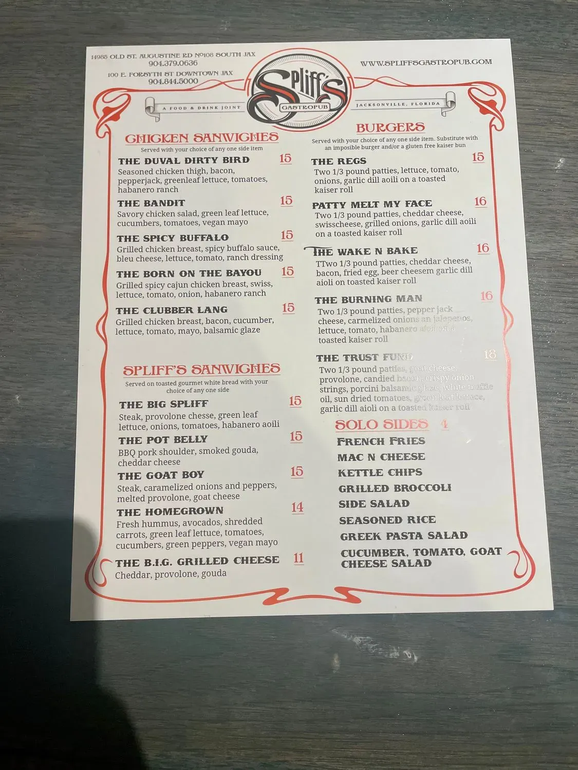 Menu 5