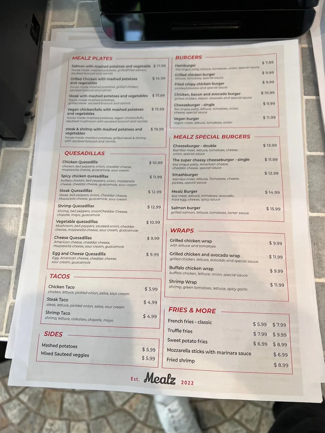 Menu 1