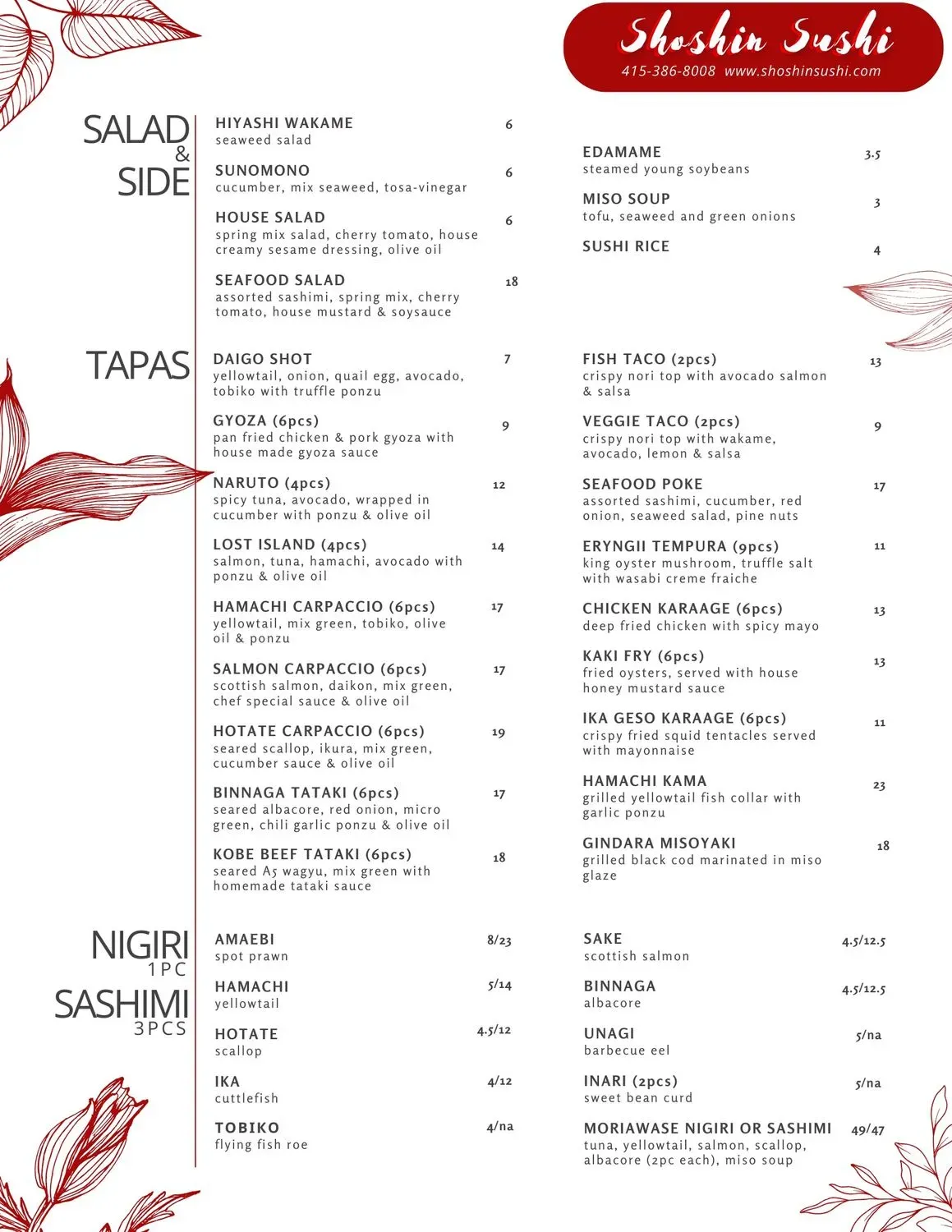 Menu 1