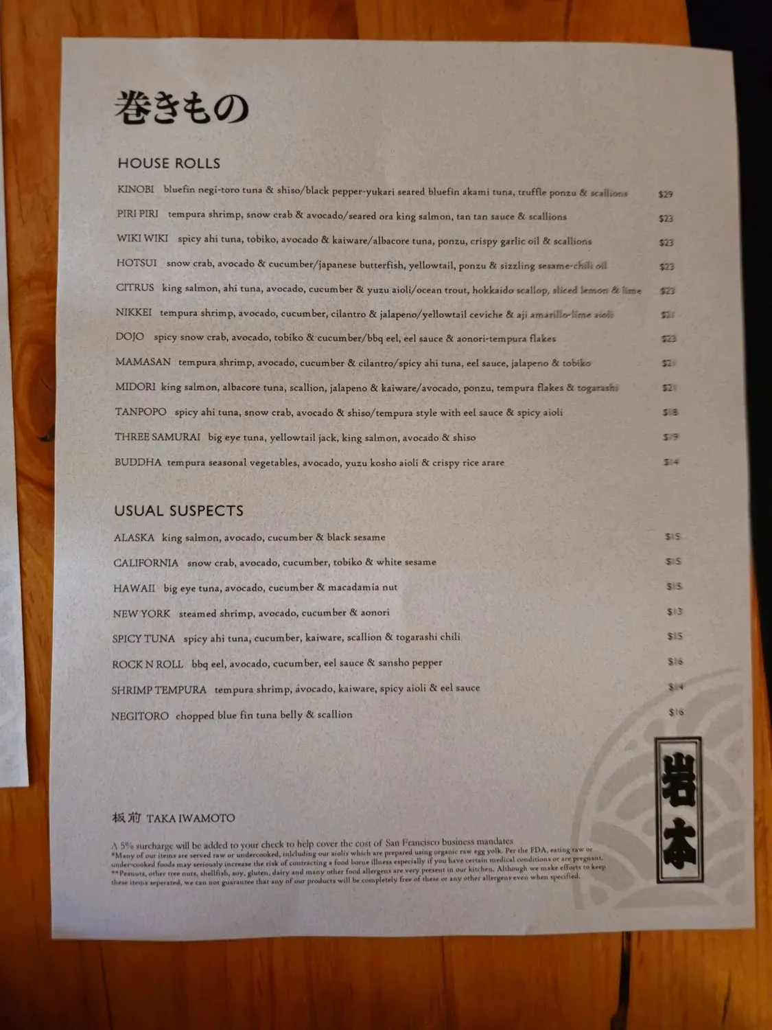 Menu 1