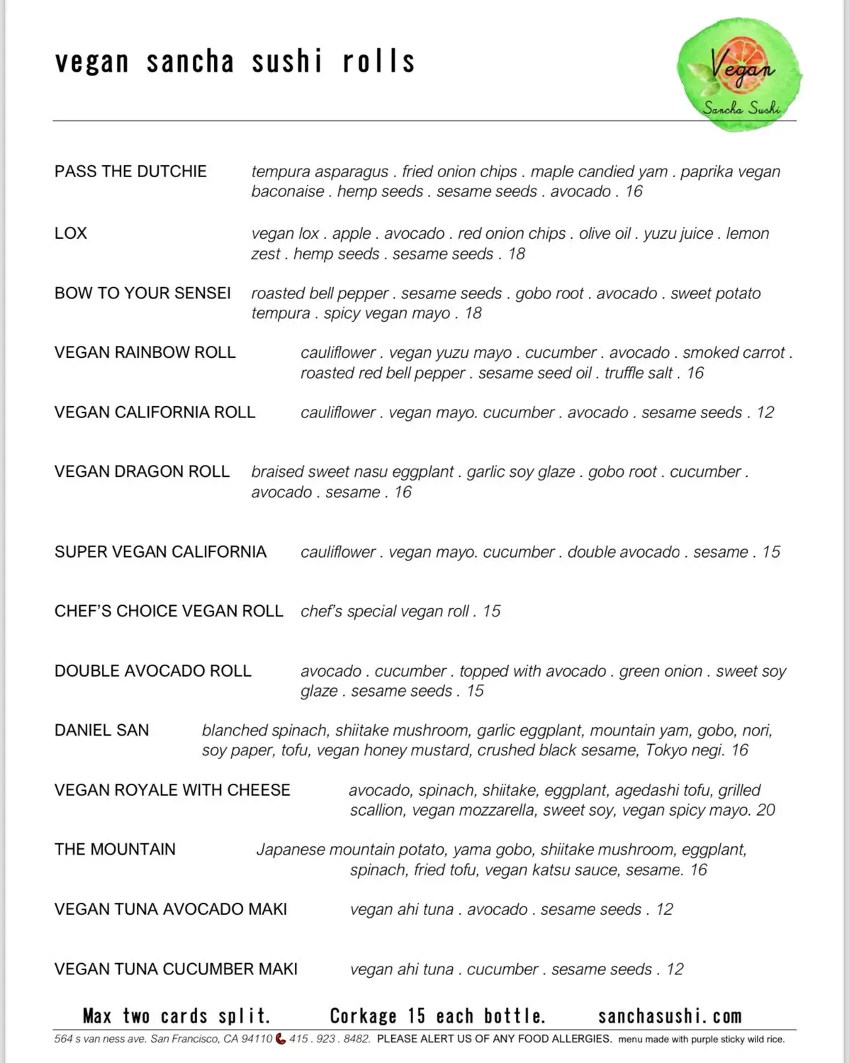 Menu 1