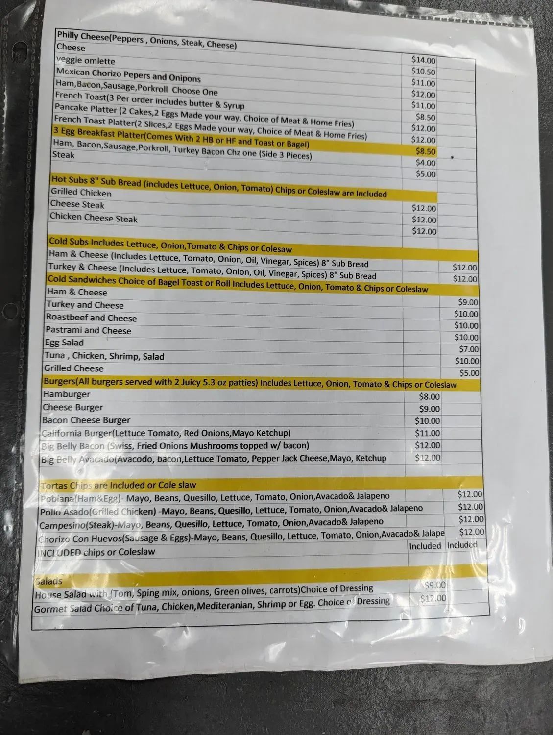 Menu 1