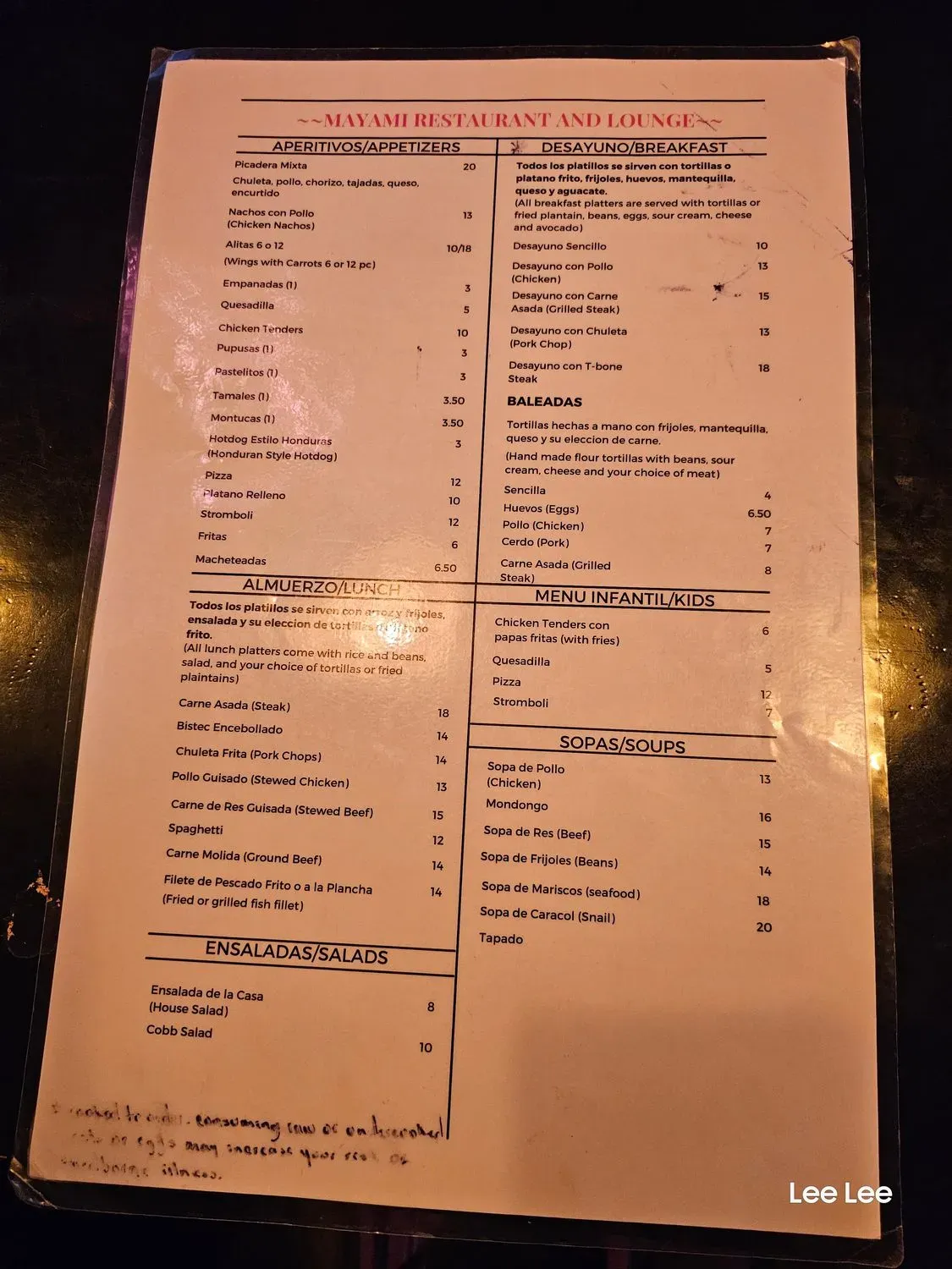 Menu 1