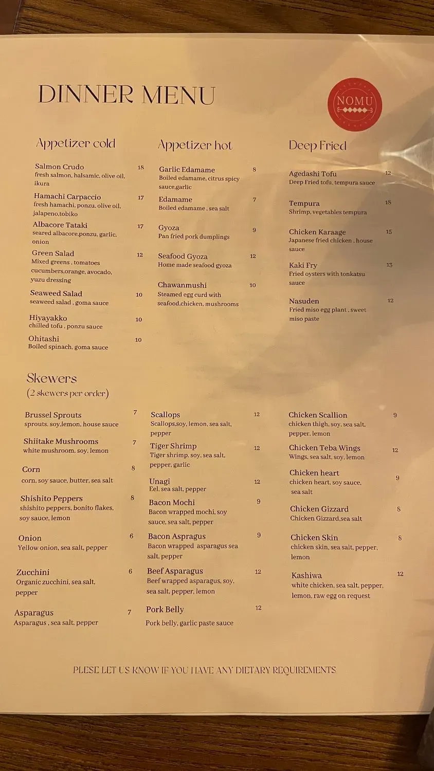 Menu 2