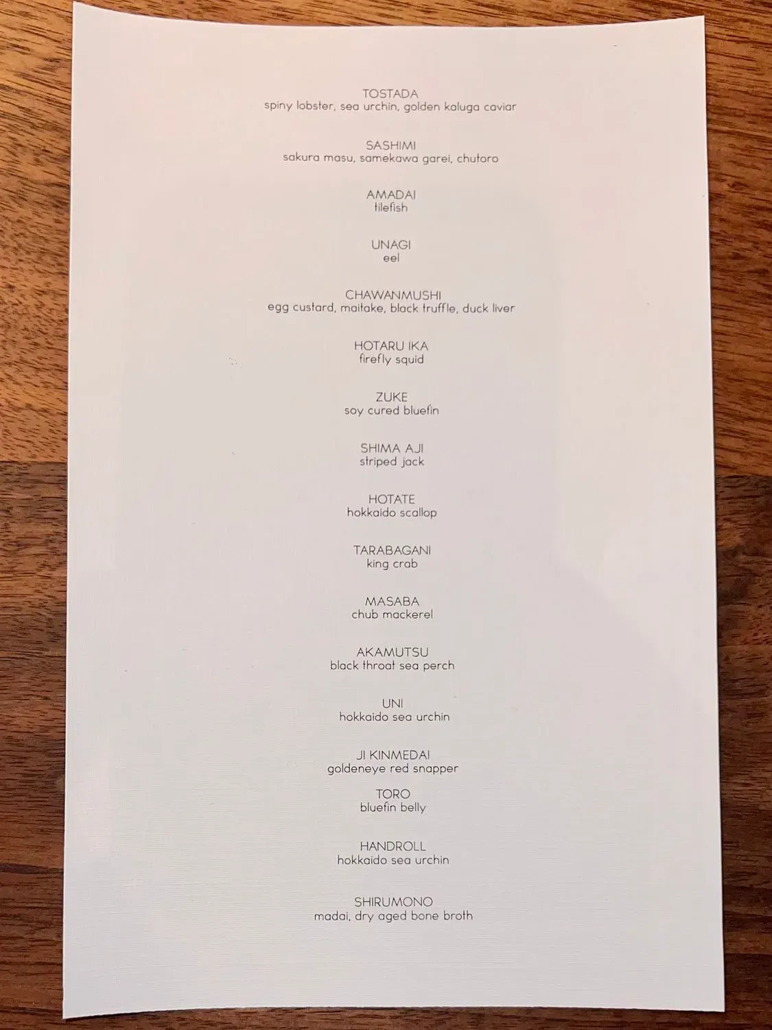 Menu 5