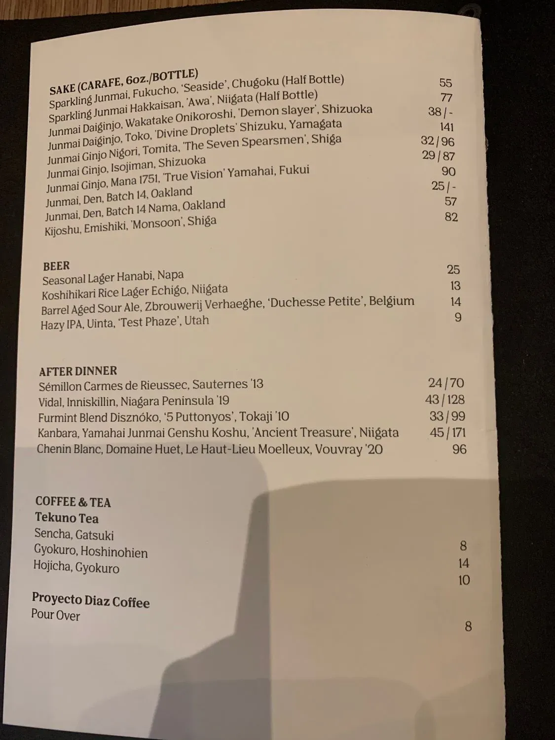 Menu 1