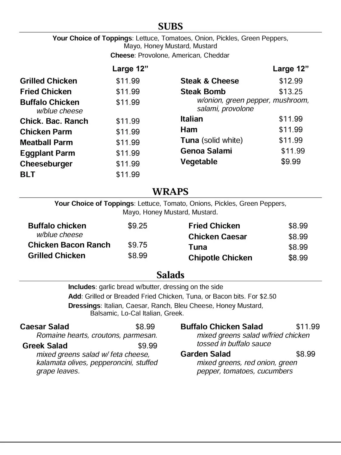 Menu 1