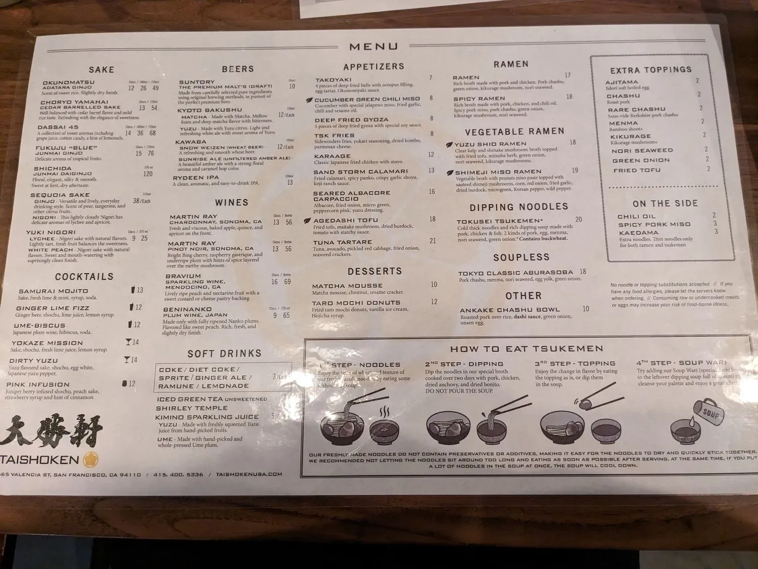 Menu 6