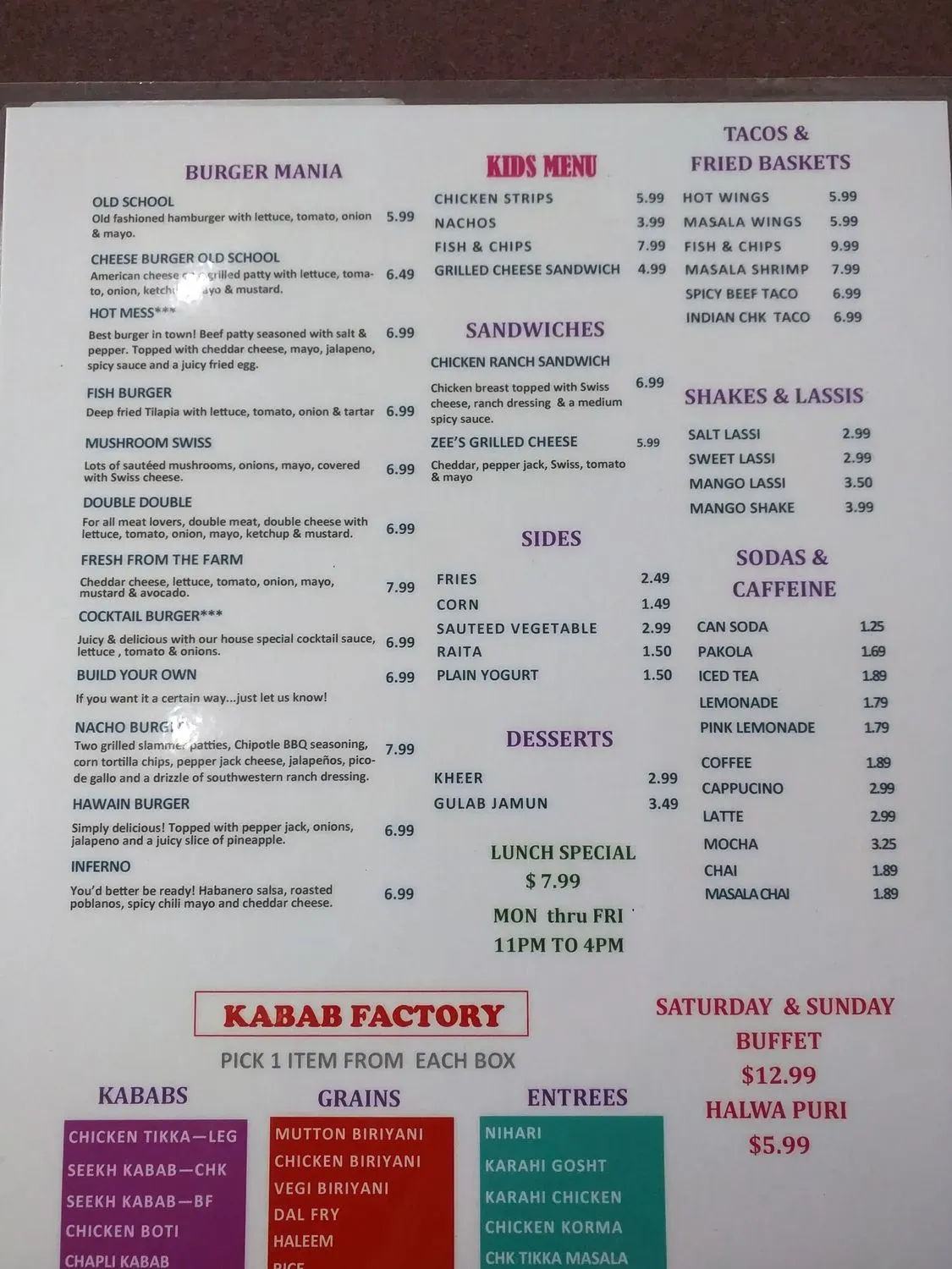 Menu 2