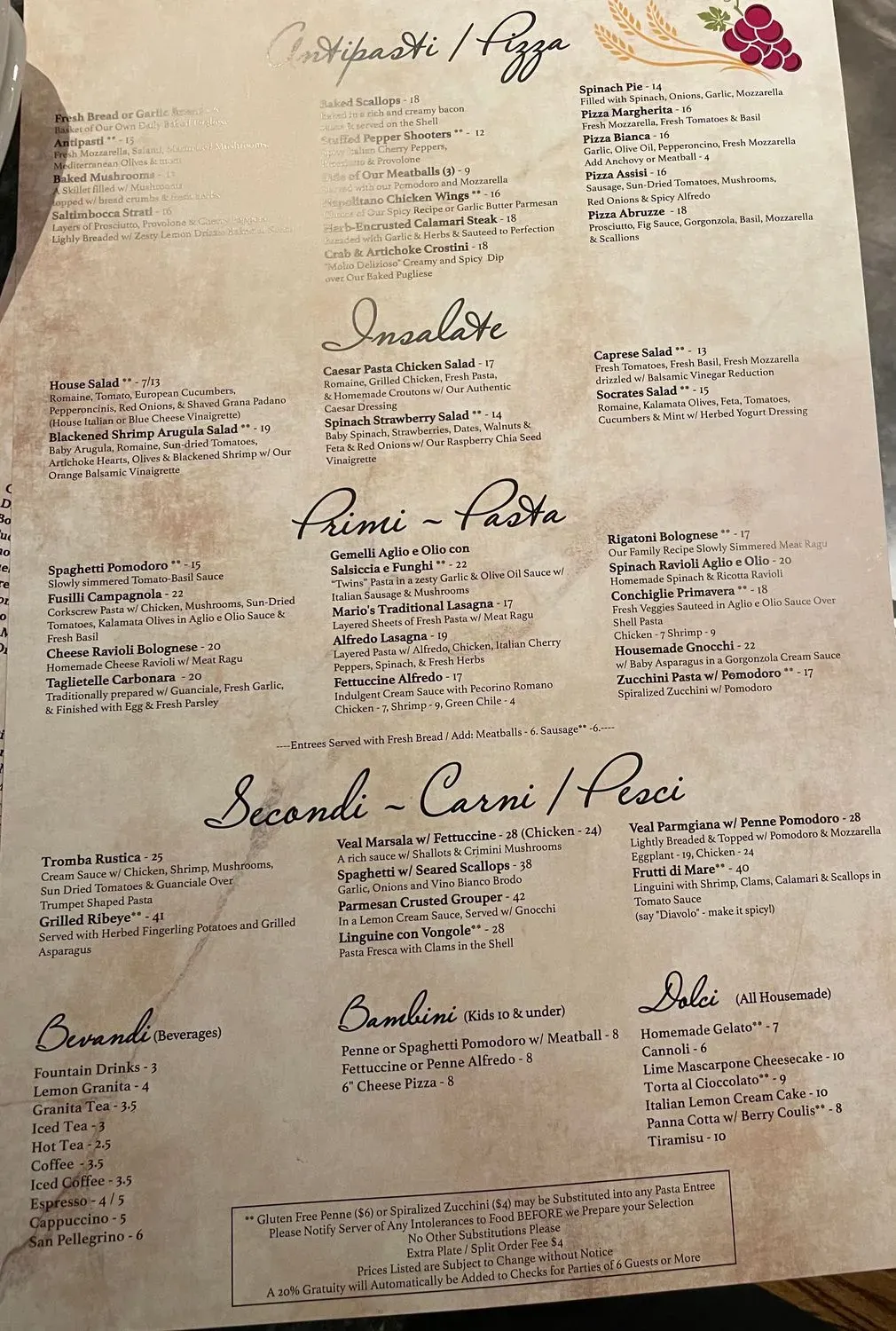 Menu 1