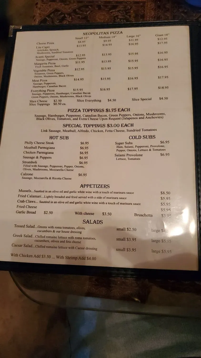 Menu 1