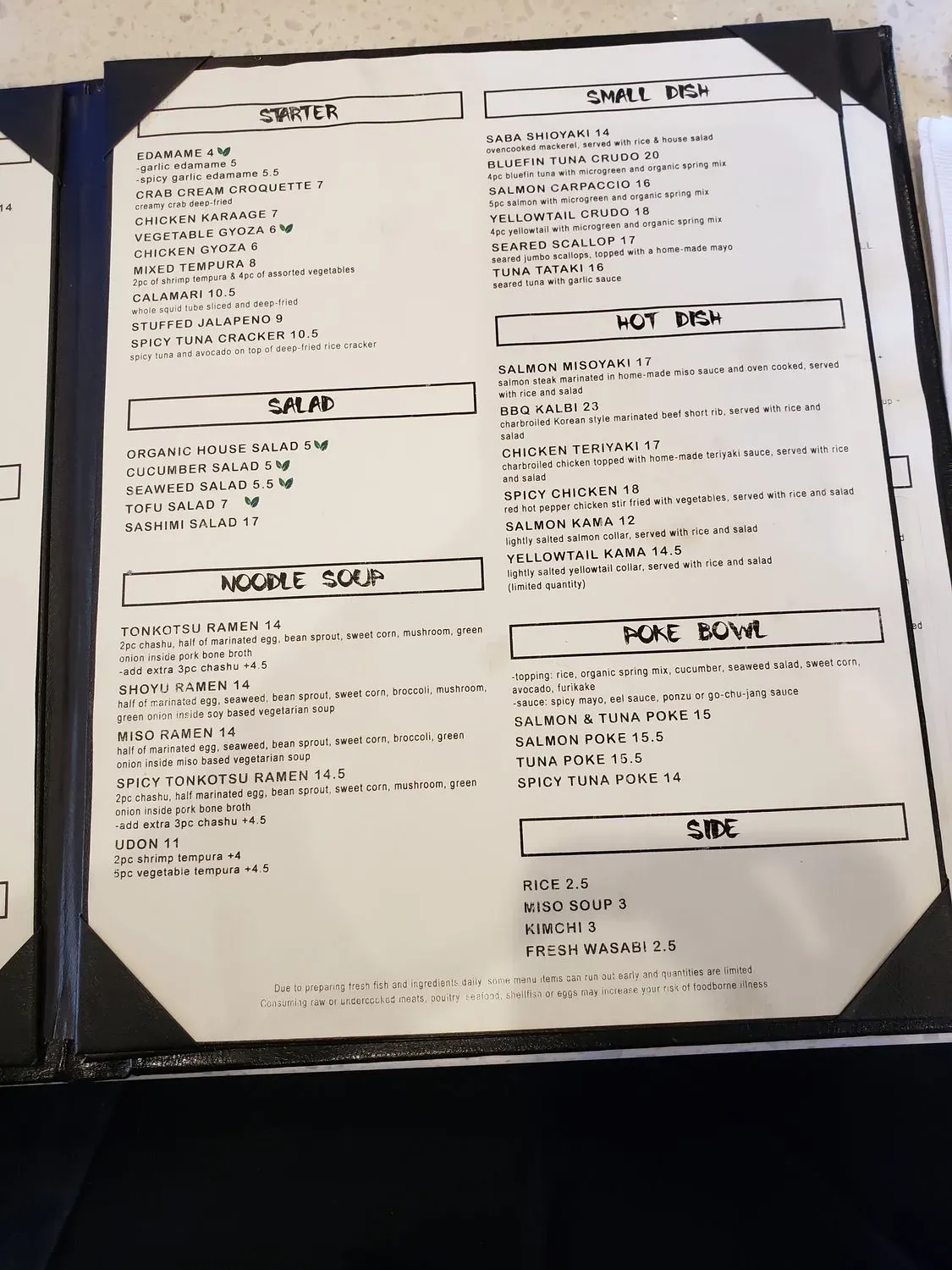 Menu 5