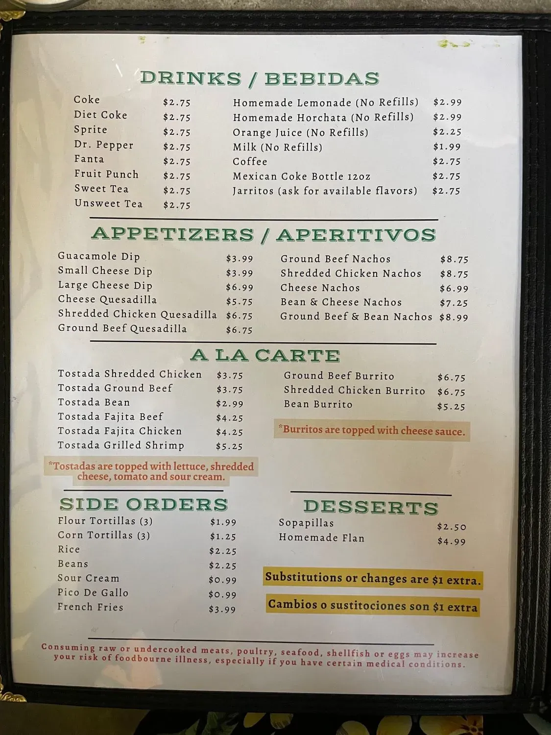 Menu 1