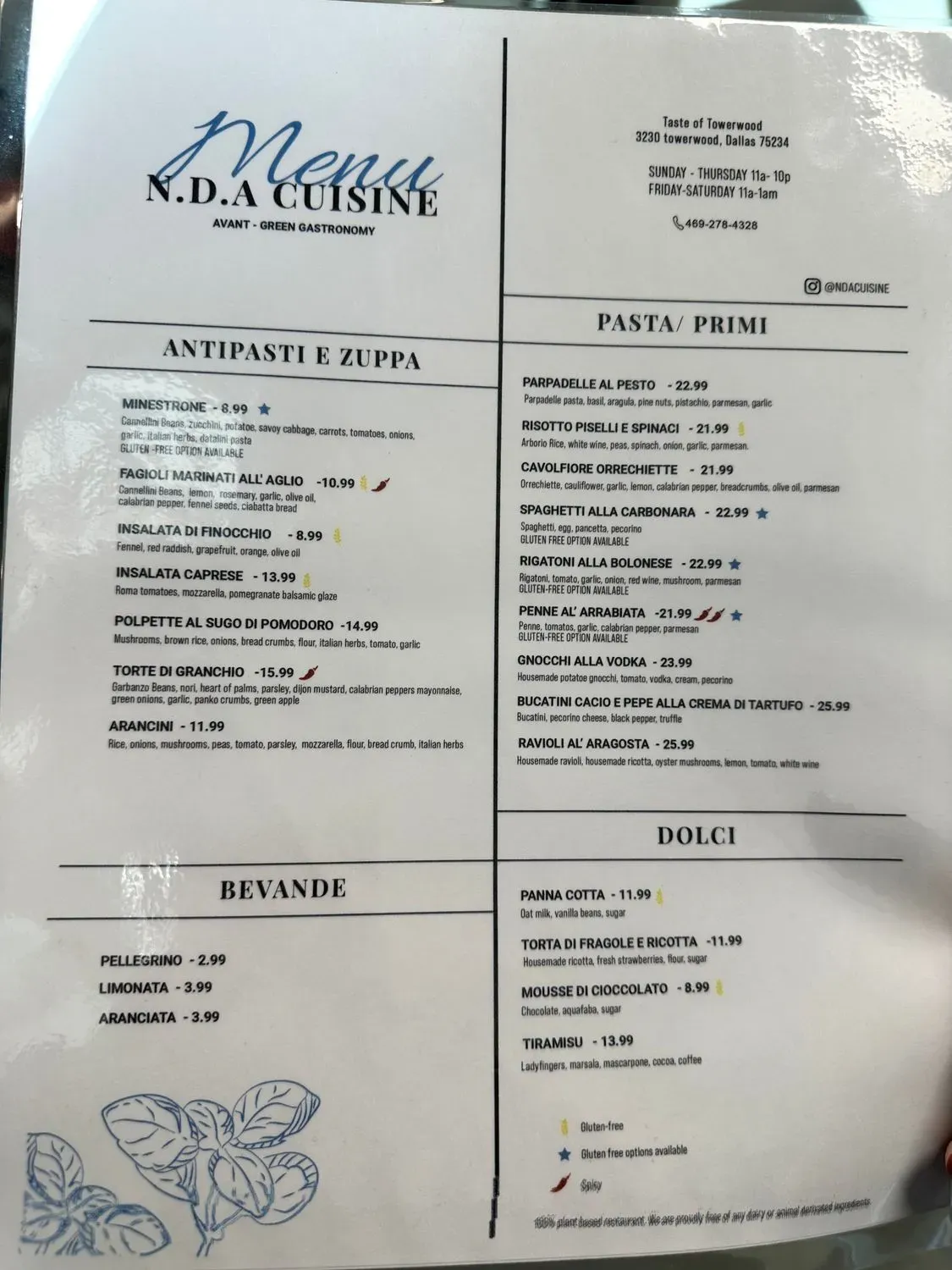 Menu 1