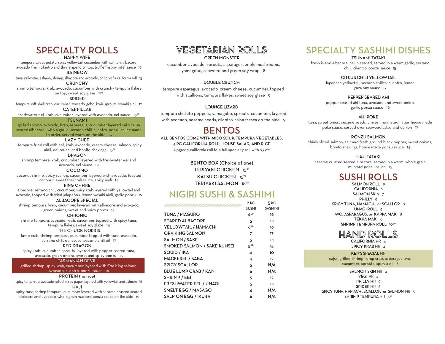 Menu 2