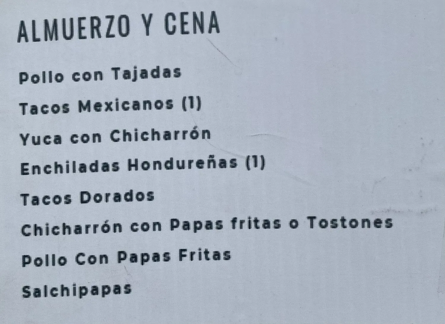 Menu 1