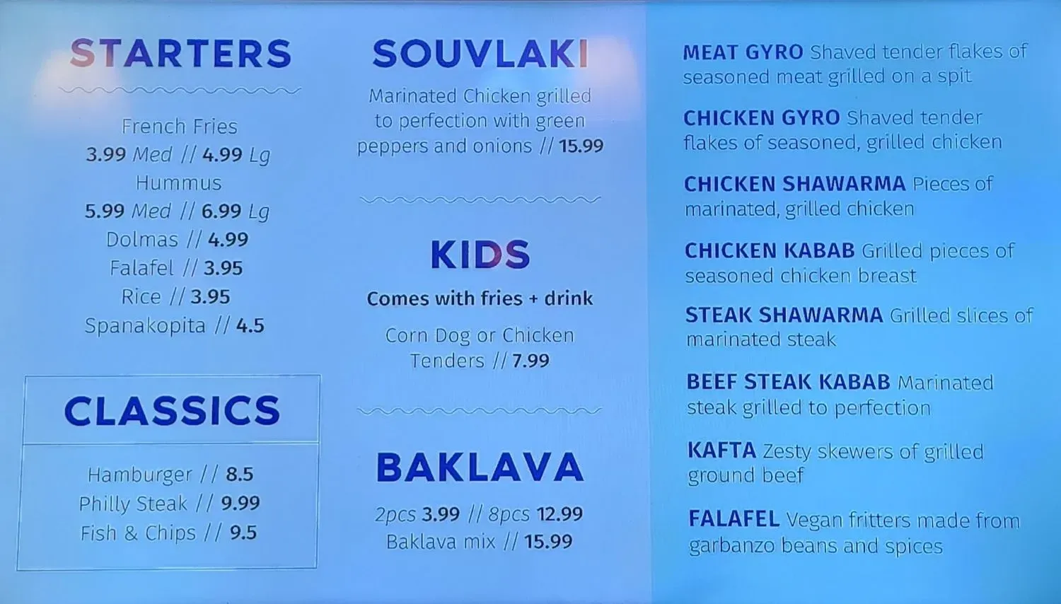 Menu 1