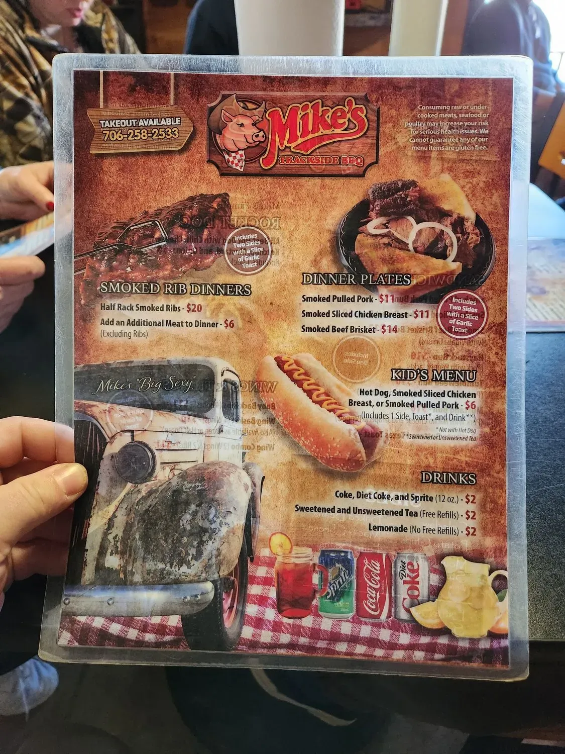 Mike's Trackside BBQ Menu - Updated November 2025