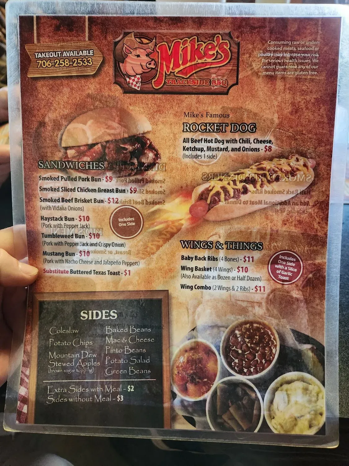 Mike's Trackside BBQ Menu - Updated November 2025
