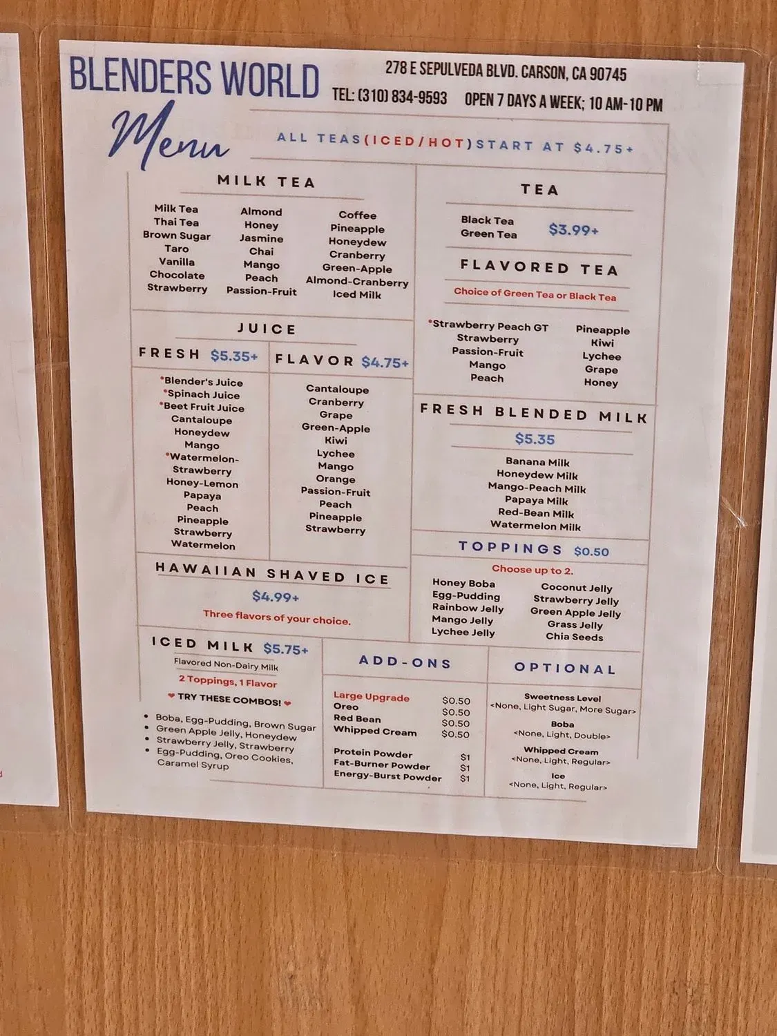 Menu 1