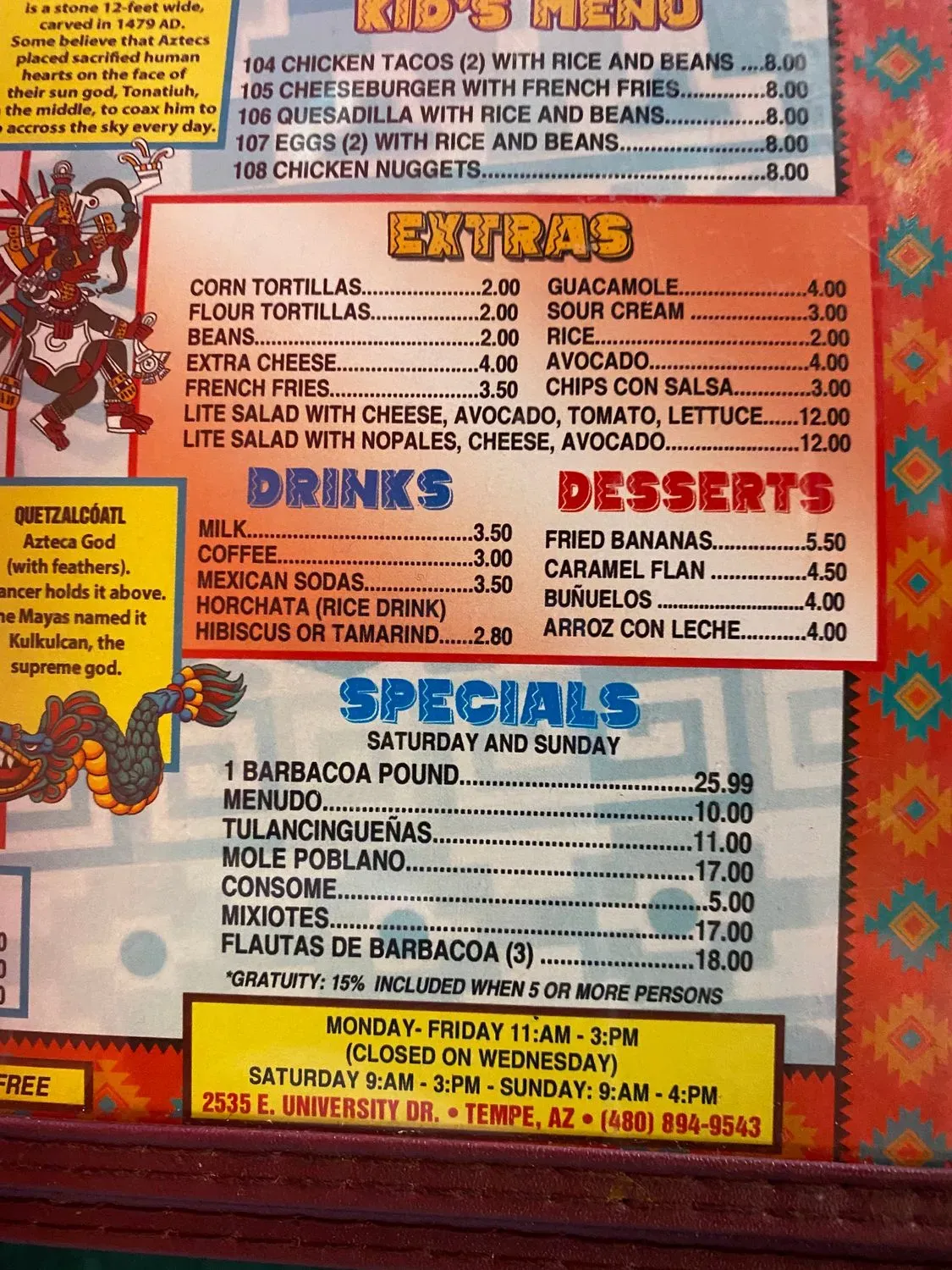 Menu 1