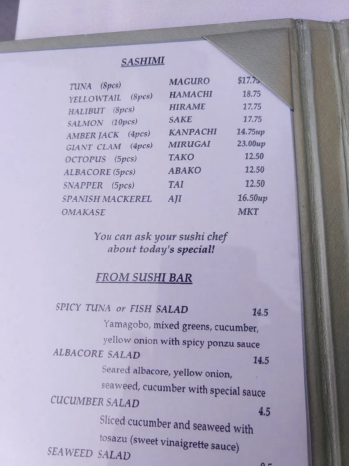 Menu 5