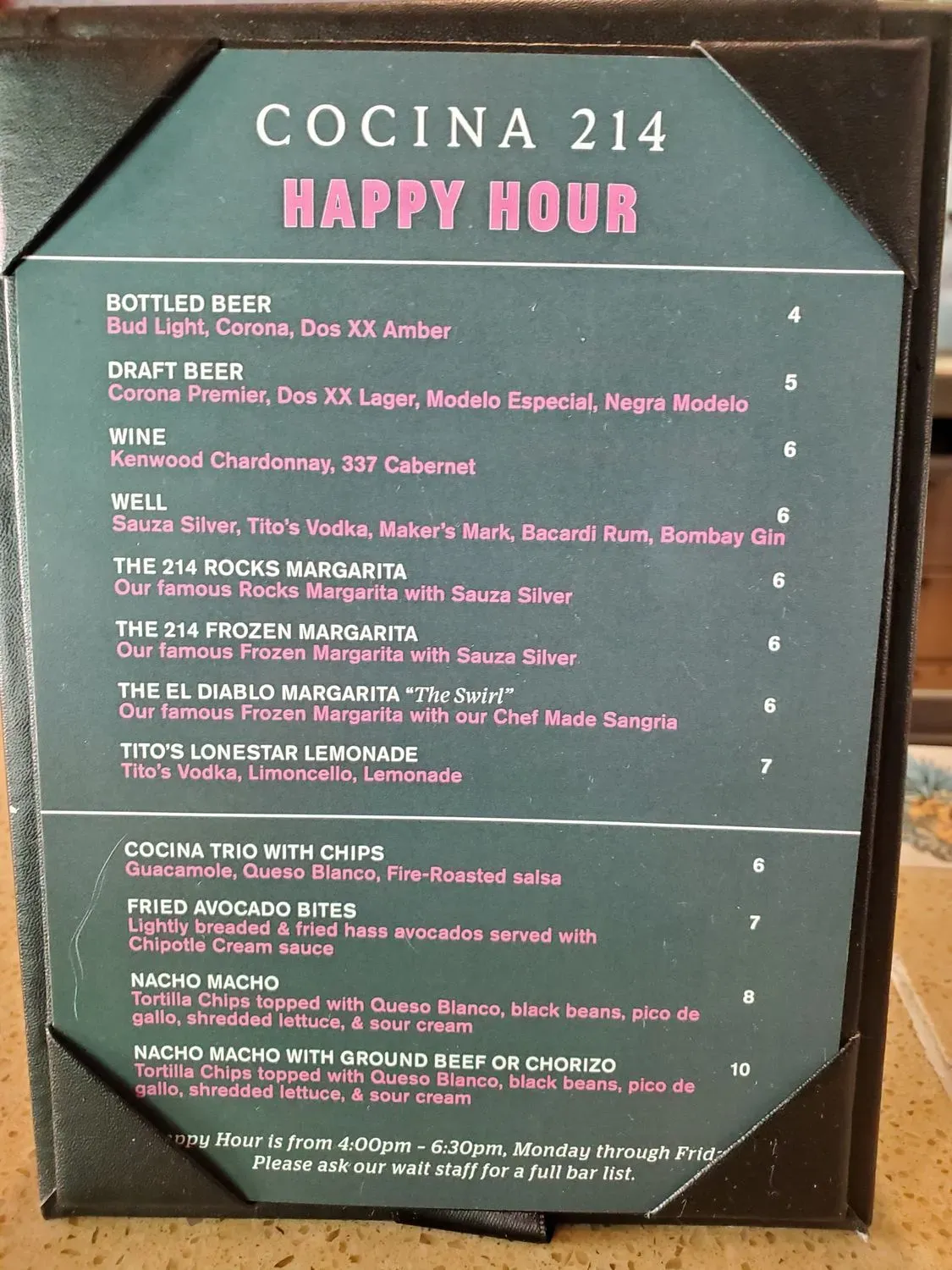 Menu 4