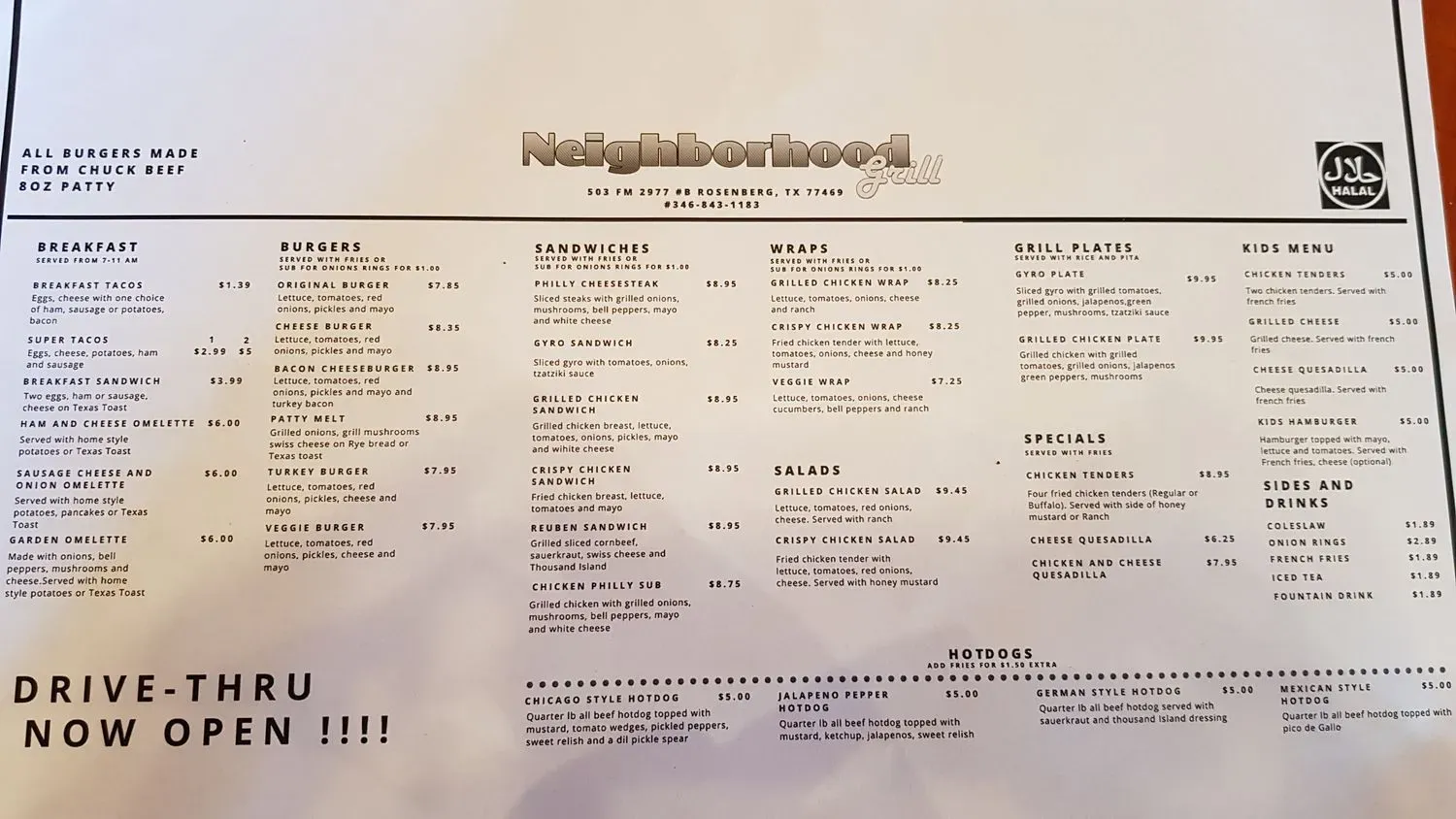 Menu 1