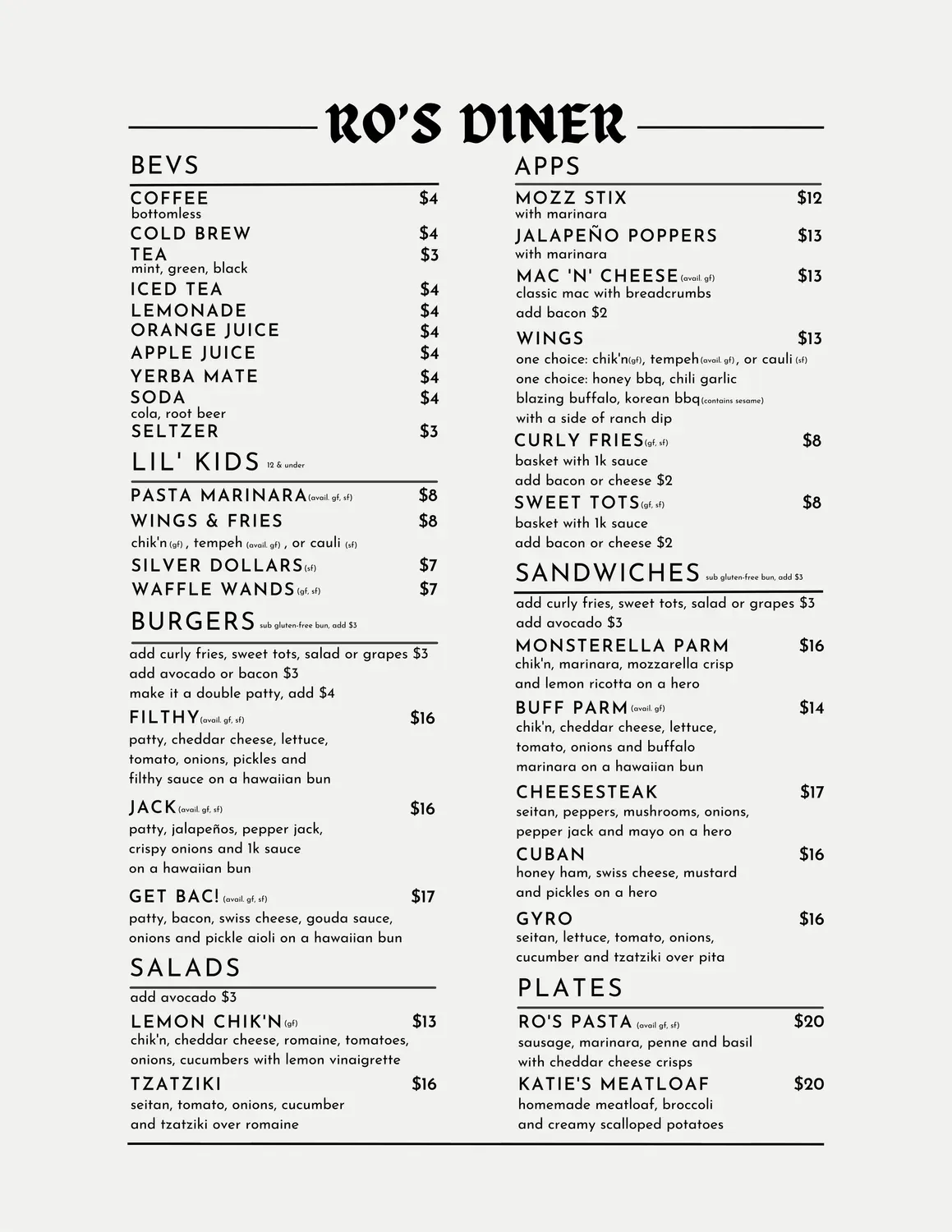 Menu 1