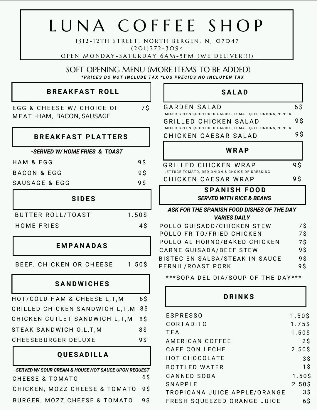 Menu 1