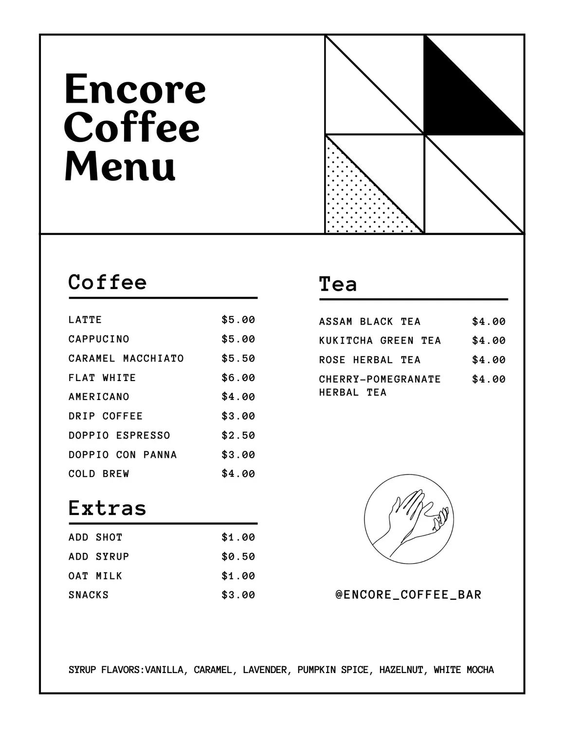 Menu 1