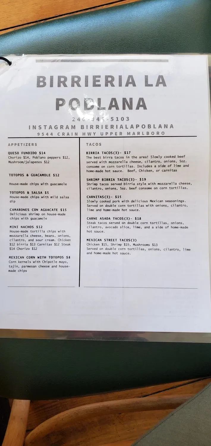 Menu 5