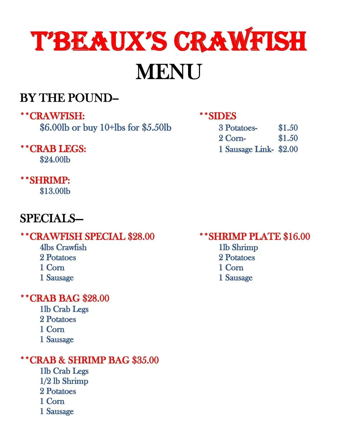 Menu 1