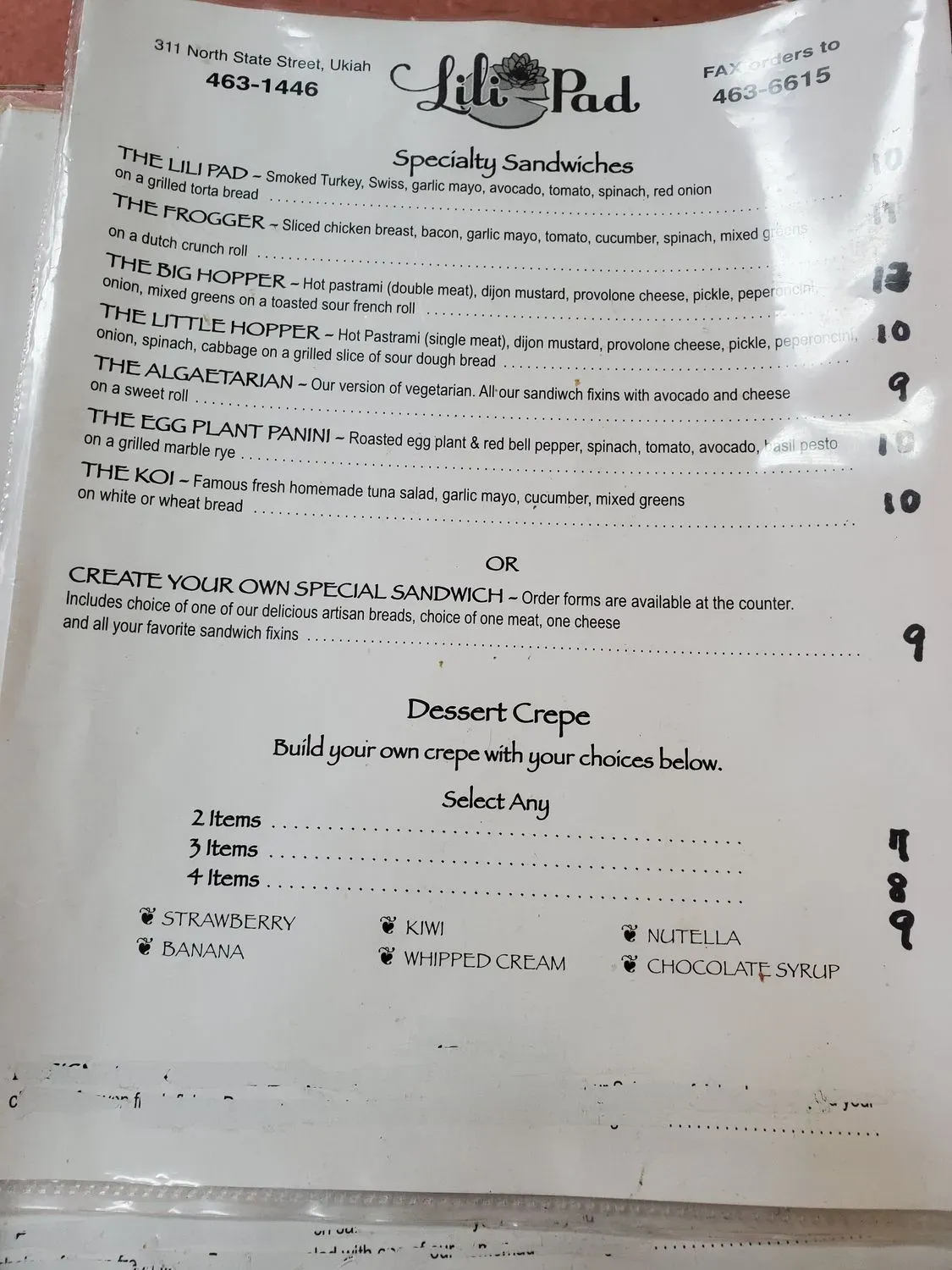 Menu 2