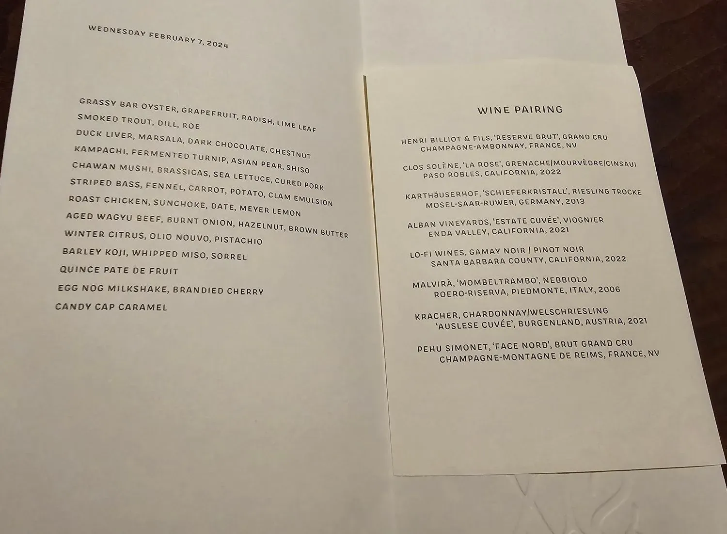 Menu 1