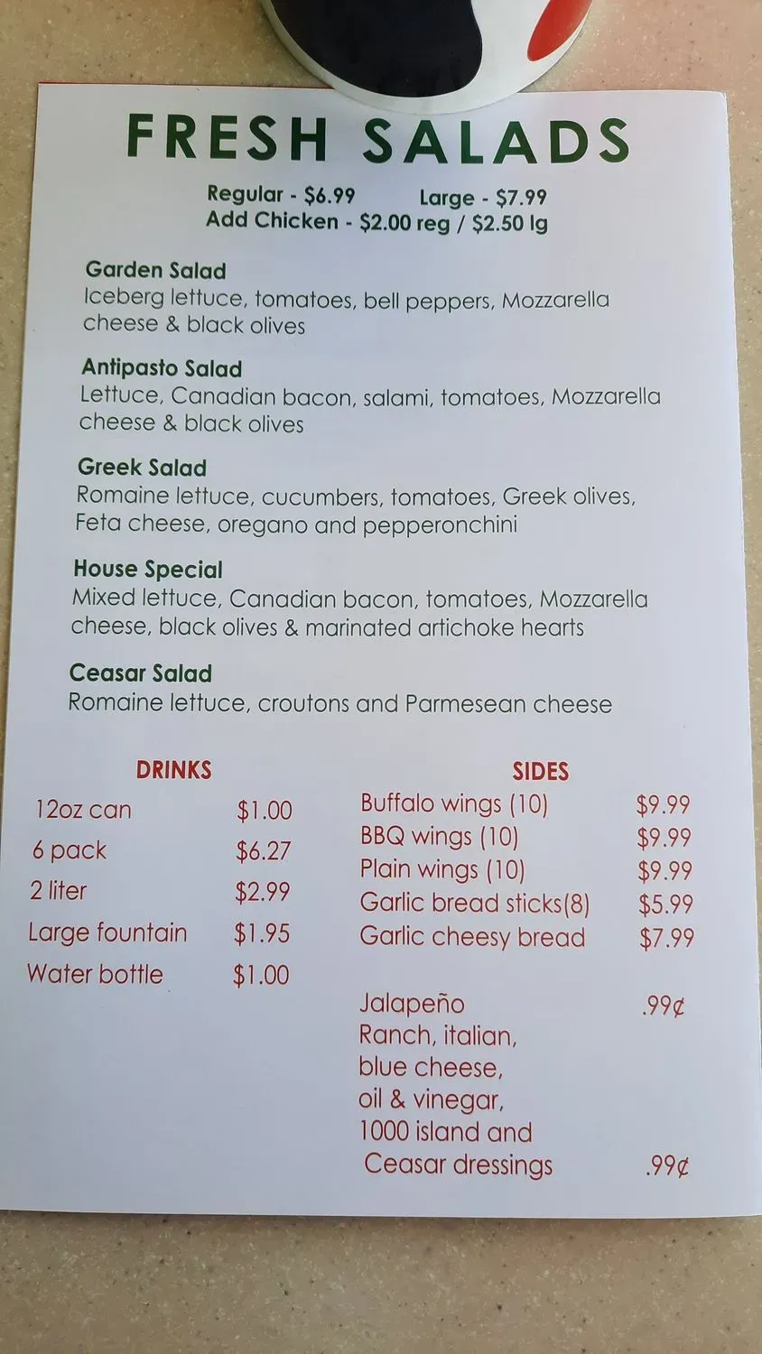 Menu 1