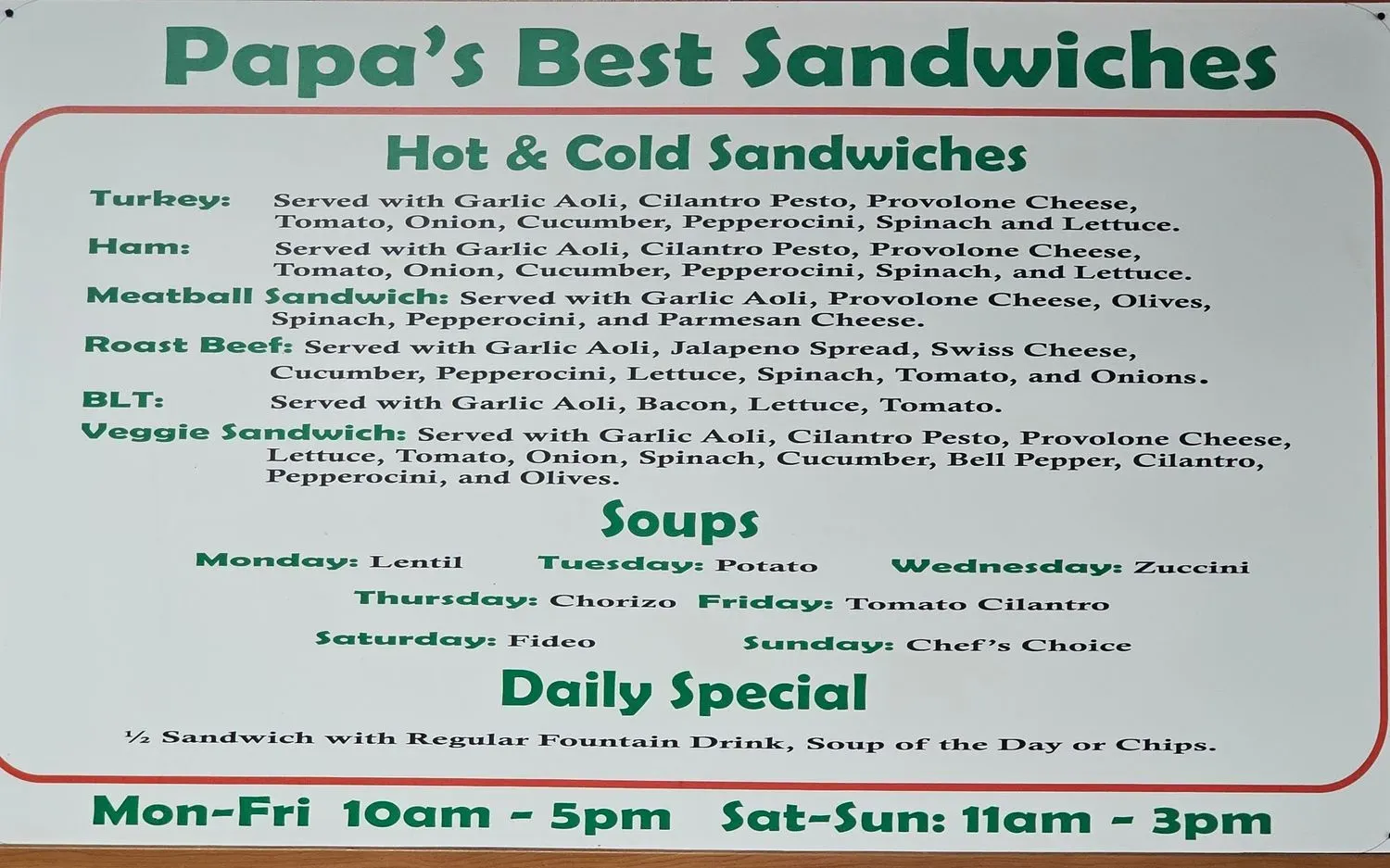 Menu 1