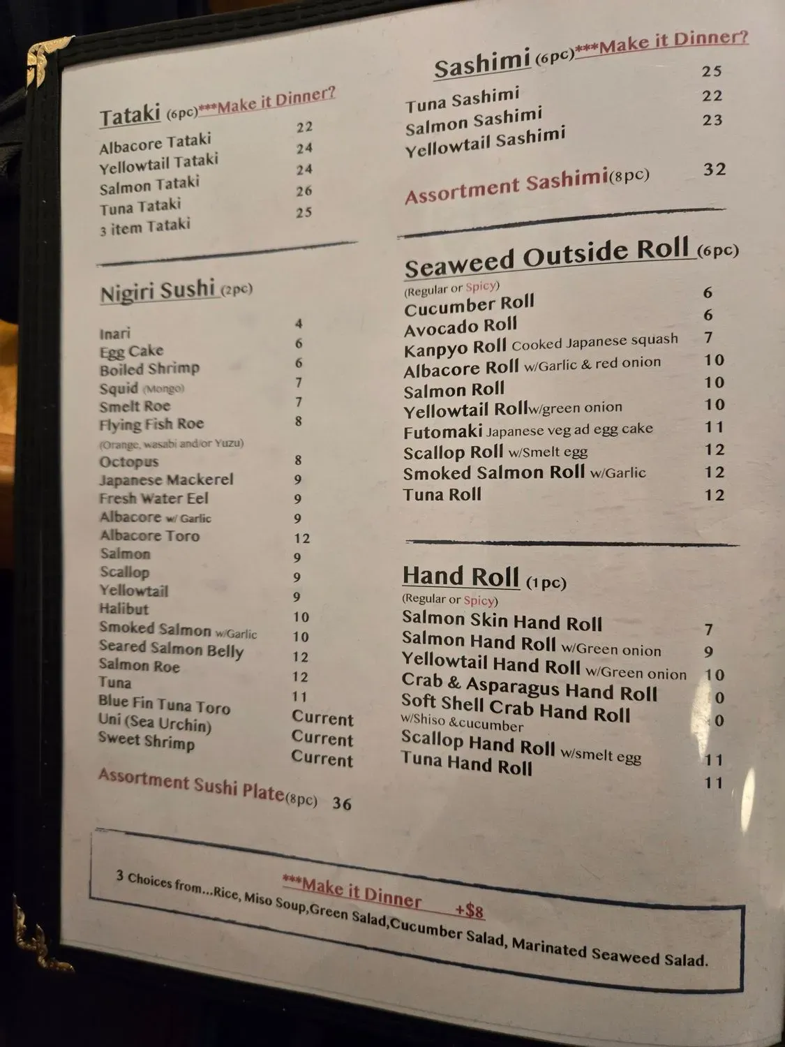 Menu 2