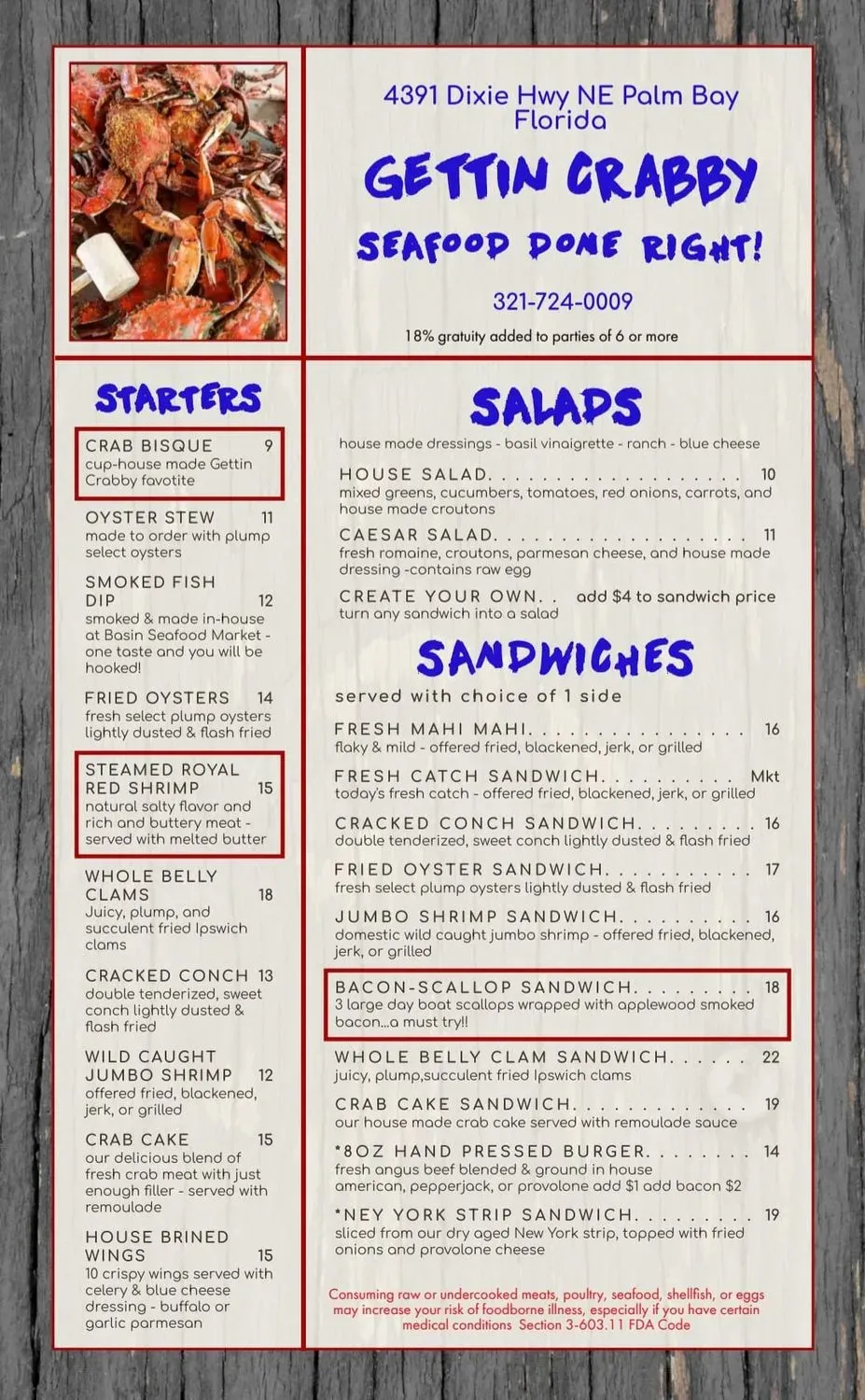 Menu 1