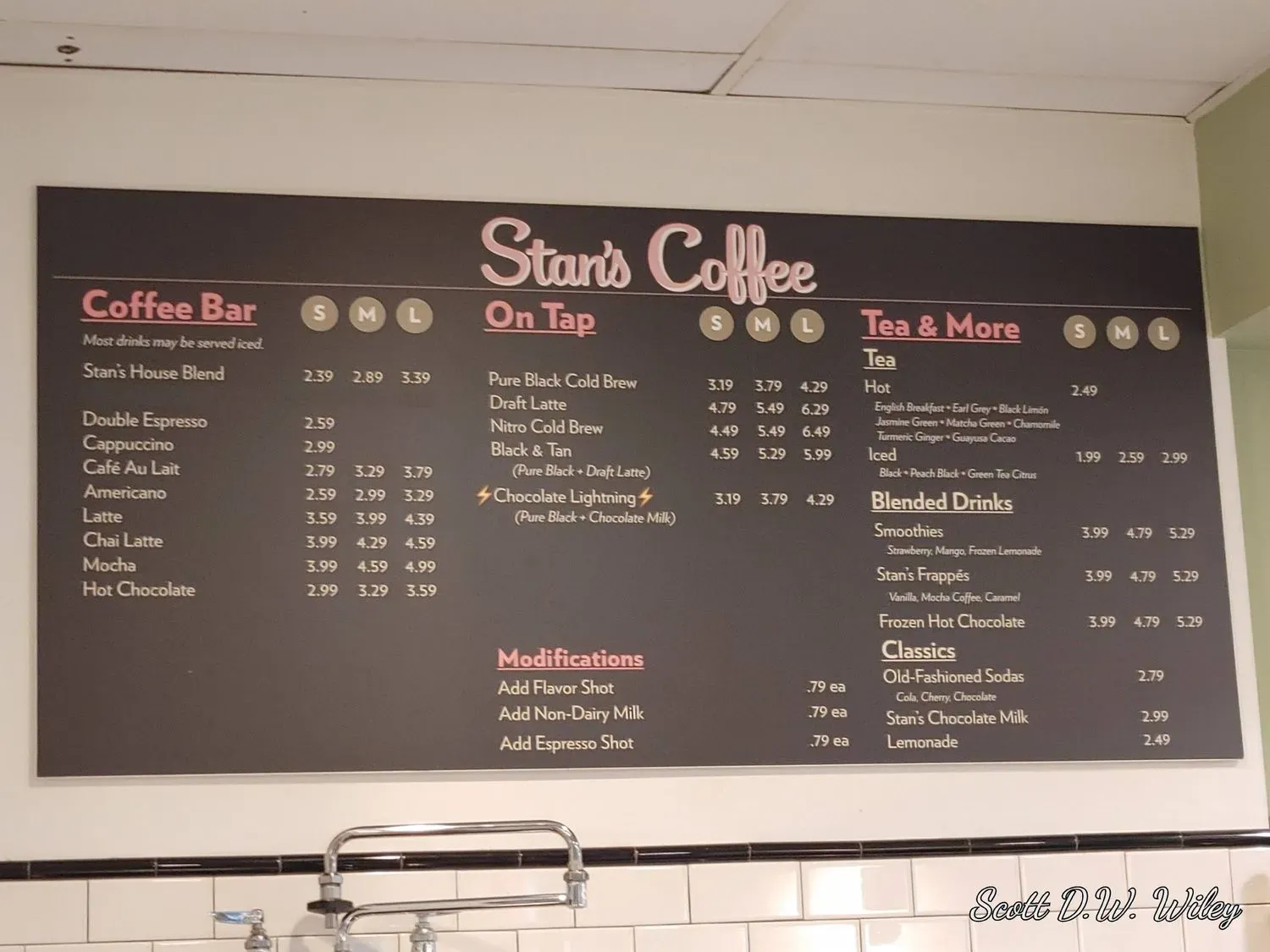 Stan's Donuts & Coffee Menu - Updated November 2025