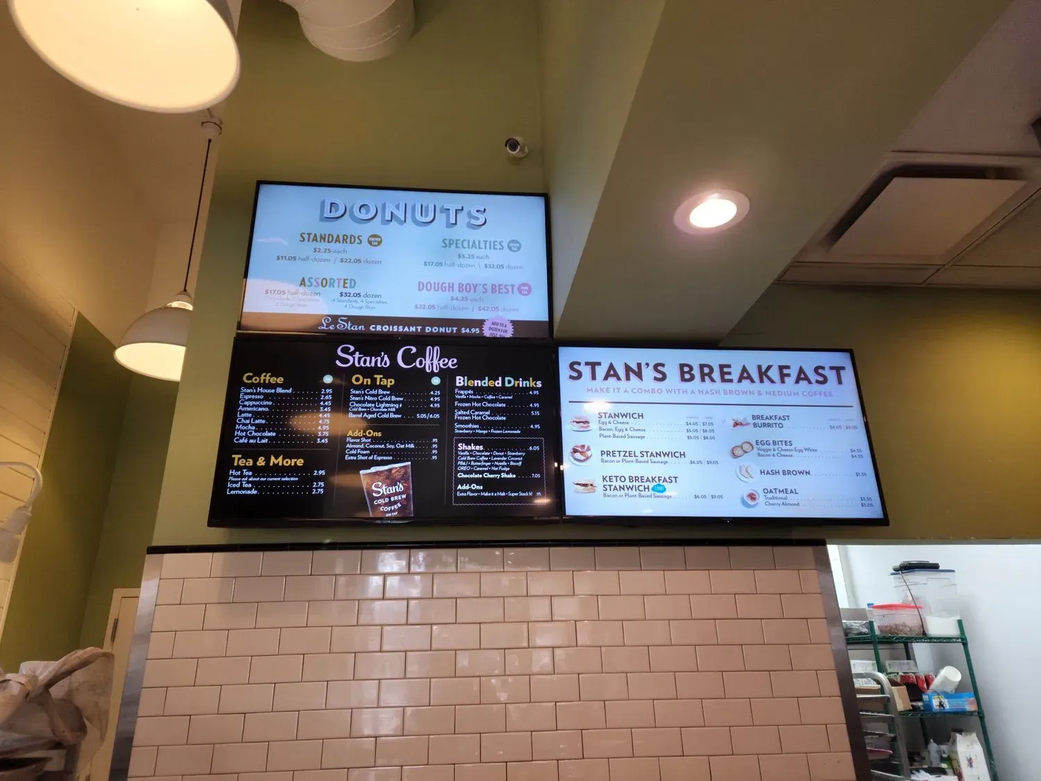Stan's Donuts & Coffee Menu - Updated November 2025