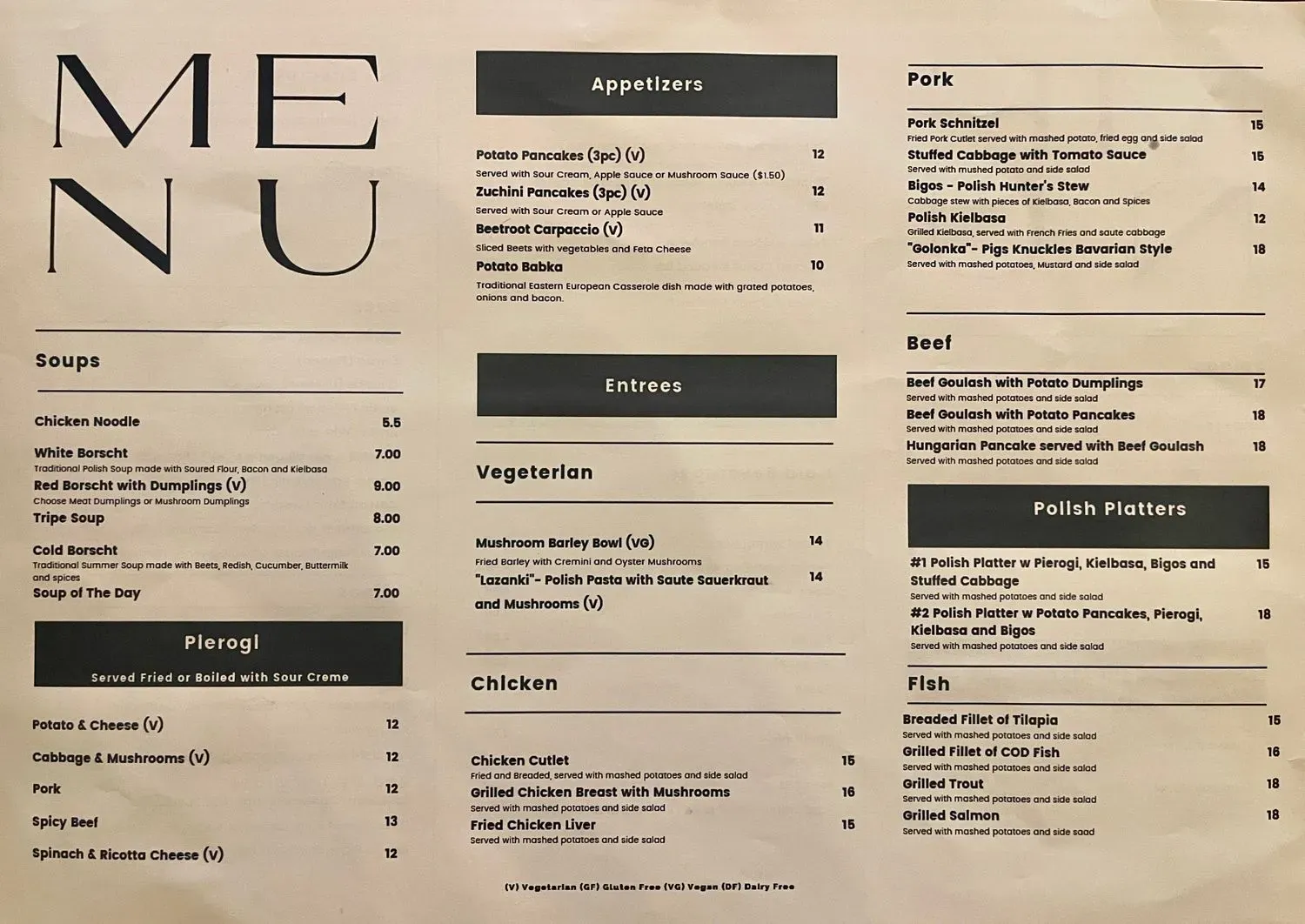 Menu 1