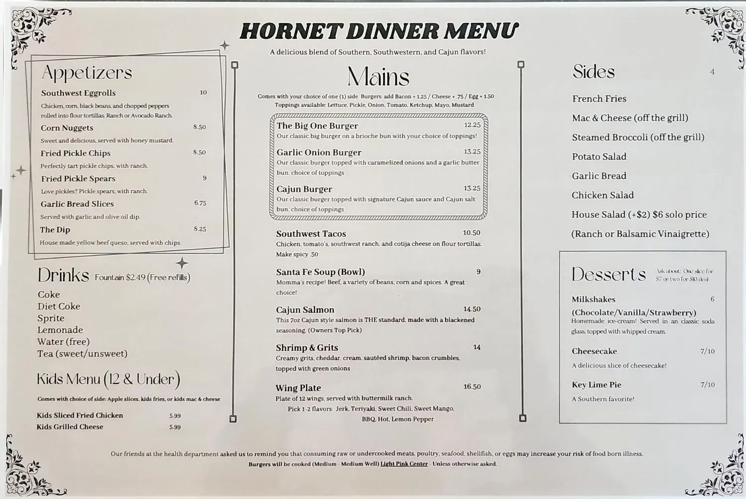 Menu 1