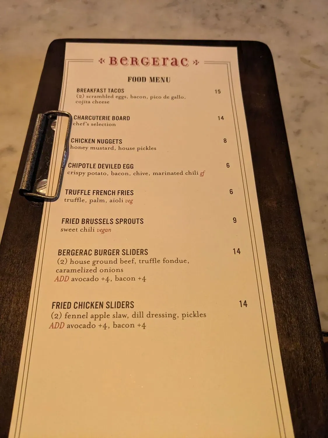 Menu 1