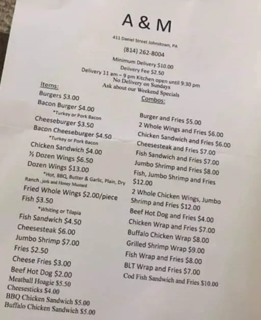 Menu 1